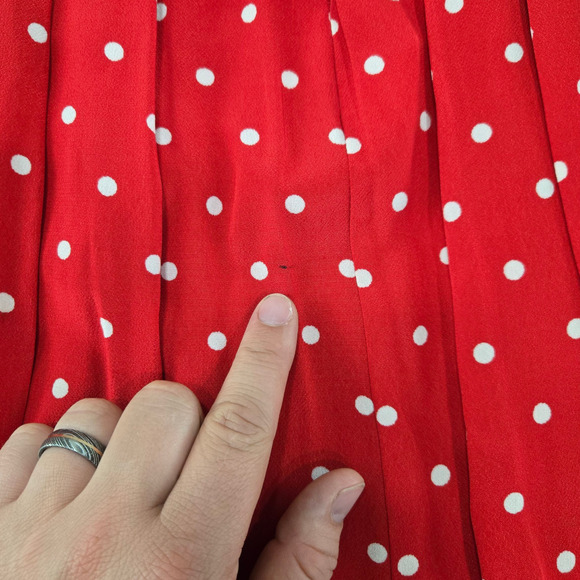 1980s Vintage David Brooks Red White Polka Dot Retro Career Skirt Suit Size 2 - Picture 12 of 16